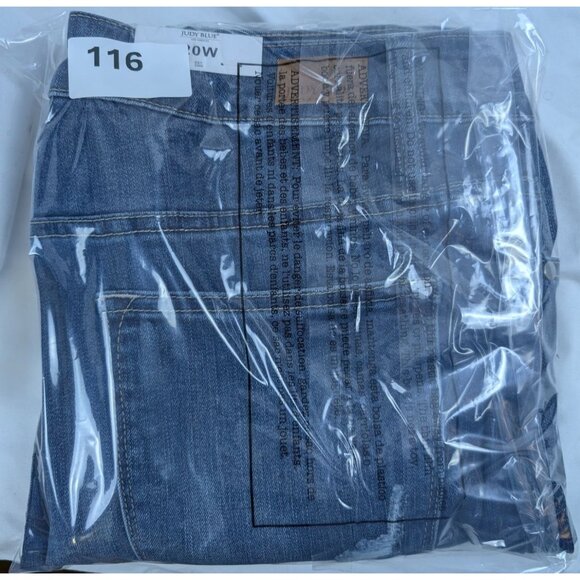 Judy Blue Jeans Womens 20W High Waist Skinny Fit Distressed Dark Blue Denim NWT - Picture 6 of 6